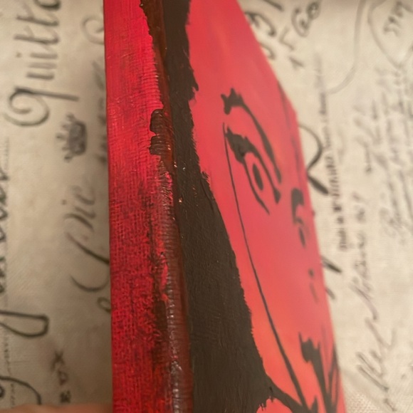 Original painting of Salvadore Dali on canvas. Great colors.  Nice size - Picture 3 of 3